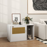 Meuble litière pour chat style boho