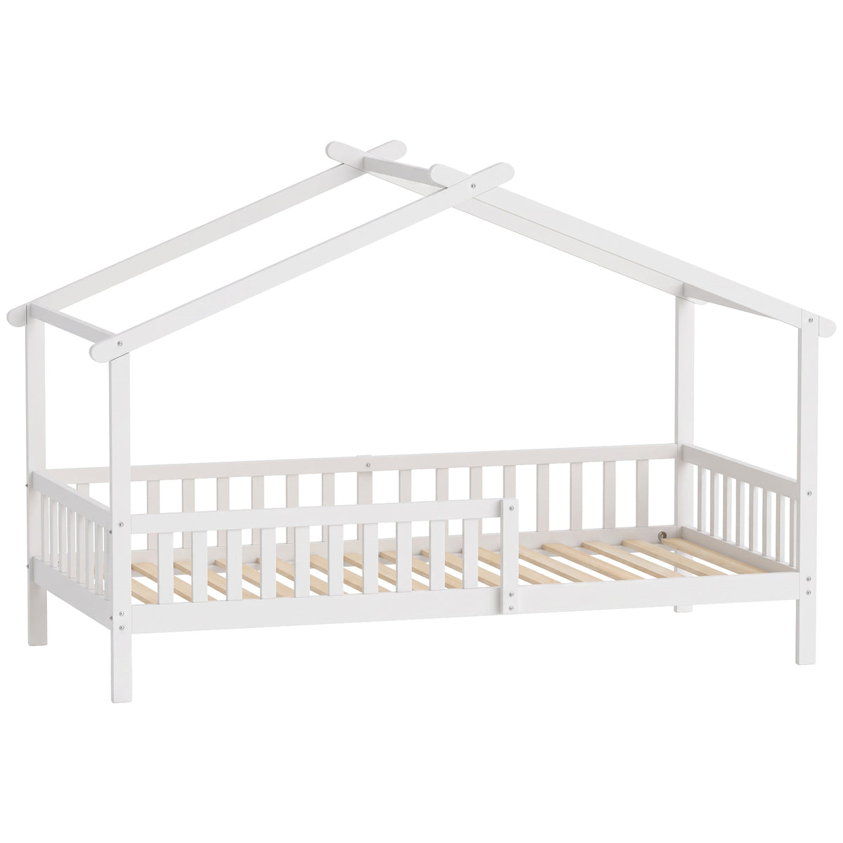 Lit enfant maison Montessori bois avec toit