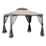 Gazebo de Patio 10x10 Pieds Toit Double