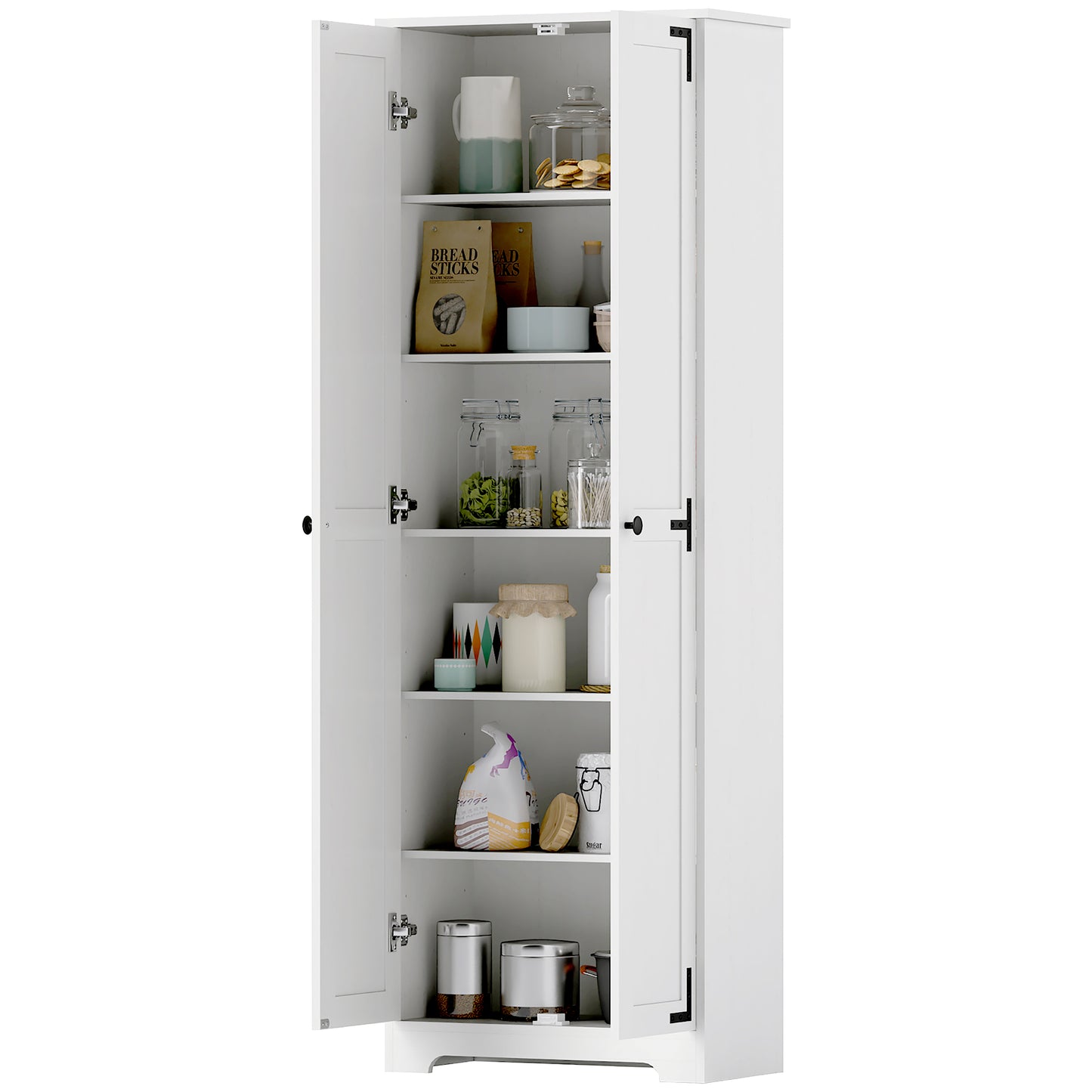 Armoire-garde-manger rustique 6 niveaux 2 portes