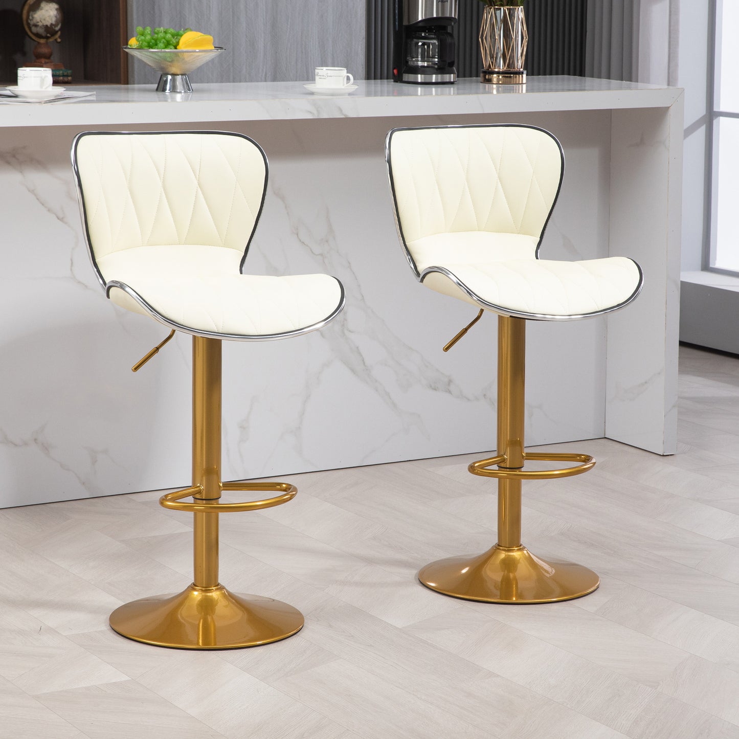 Tabourets de bar hauteur comptoir ajustables ensemble de 2