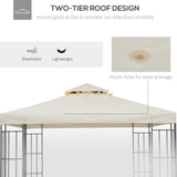 Toile de remplacement double toit pour gazebo 3m x 3m