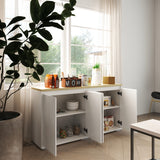 Buffet de salon moderne avec portes et tablettes réglables