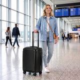 Valise rigide extensible 50 cm — noir