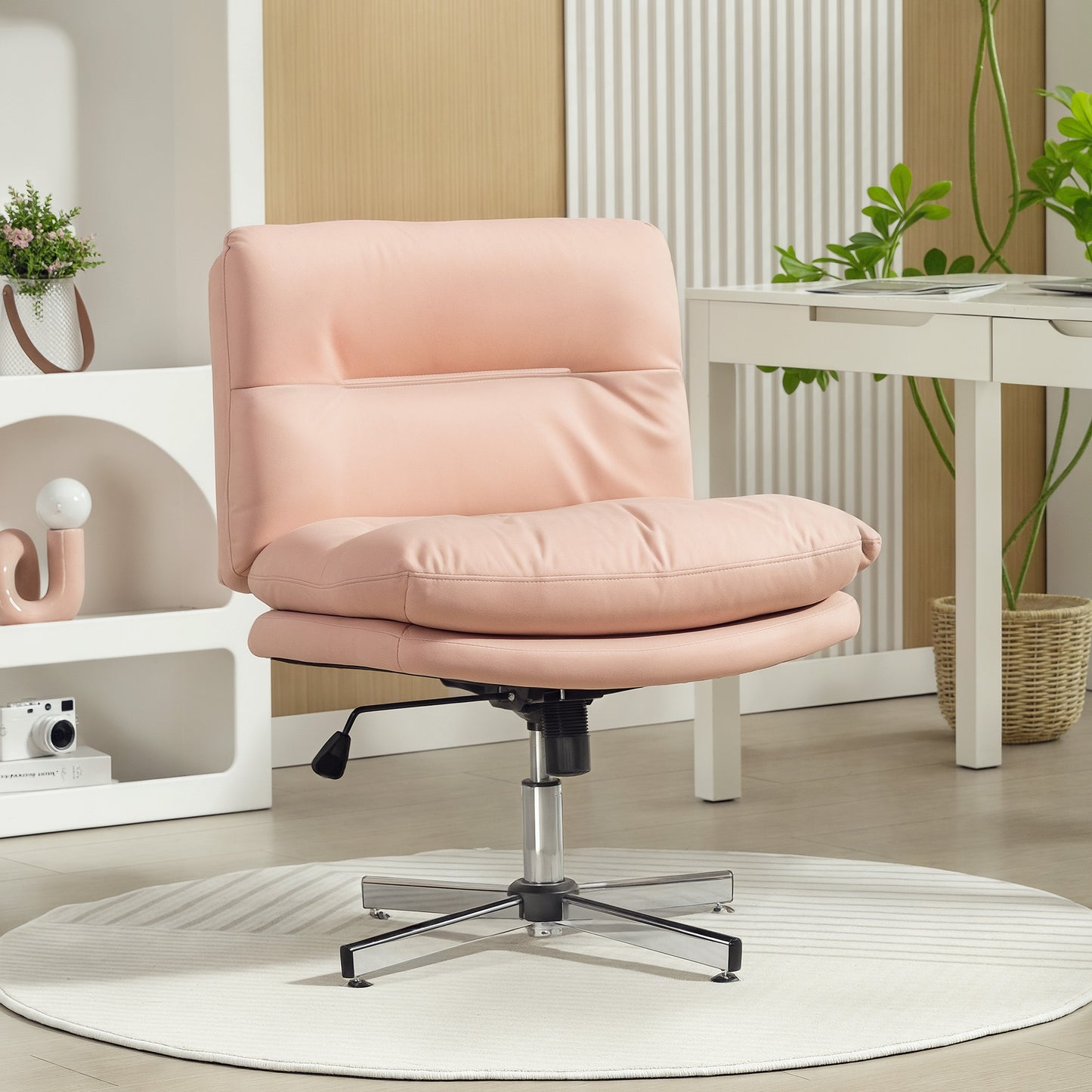 Chaise de bureau sans accoudoirs croisillons réglable pivotante