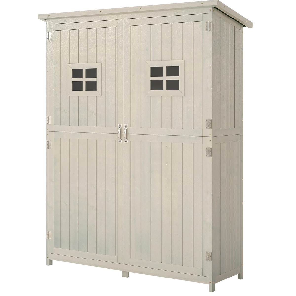 Abri de jardin bois 4x1,5 pi avec portes doubles