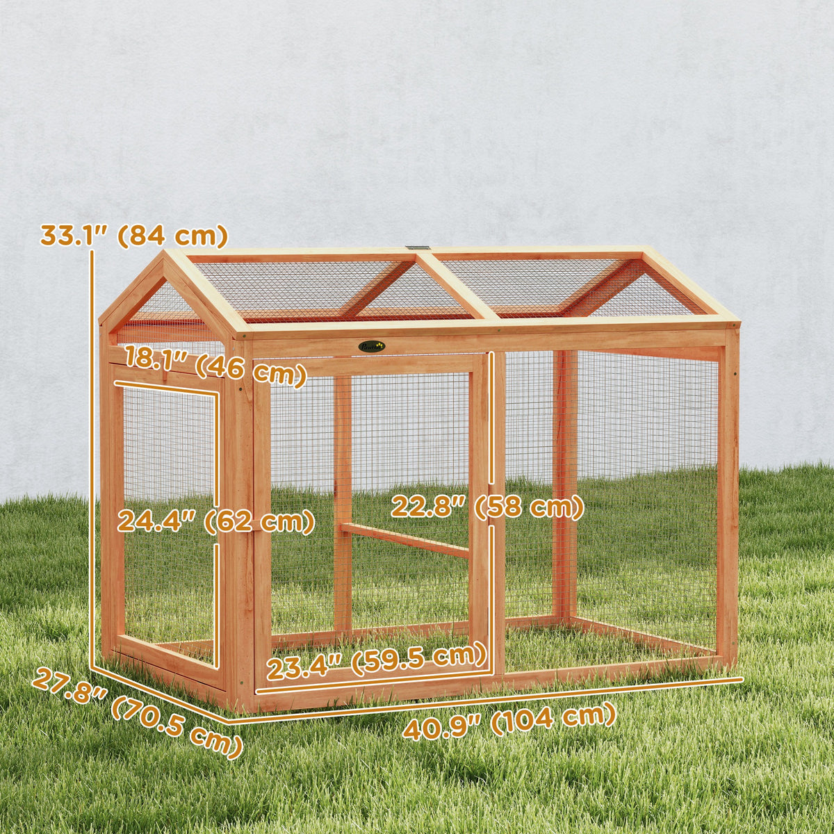 Poulailler extérieur extensible en bois de sapin