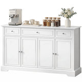 Buffet bahut portes soft-close 3 tiroirs 137 cm
