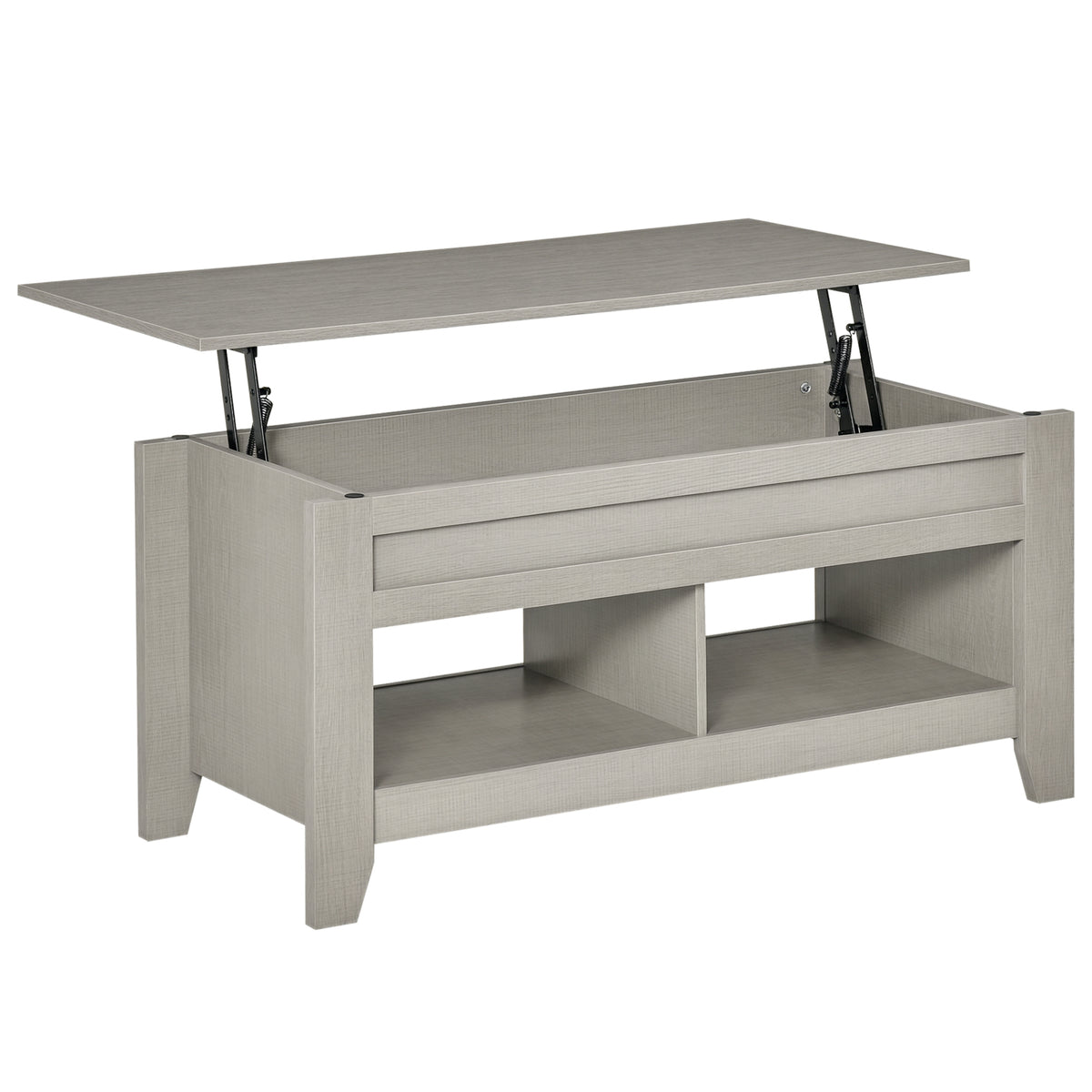 Table à café avec plateau relevable et rangement caché
