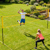Ensemble filet de volleyball portatif avec poteaux réglables