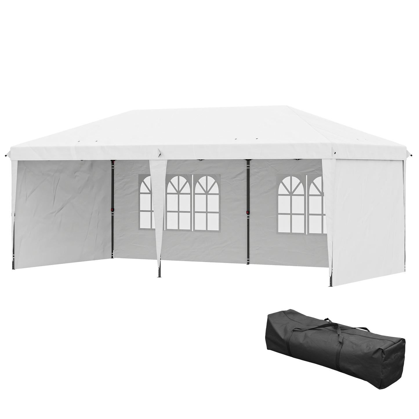 Tente de réception instantanée 6 x 3 m avec sac