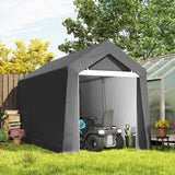 Abri de rangement portable 7x12 pi — Gris foncé