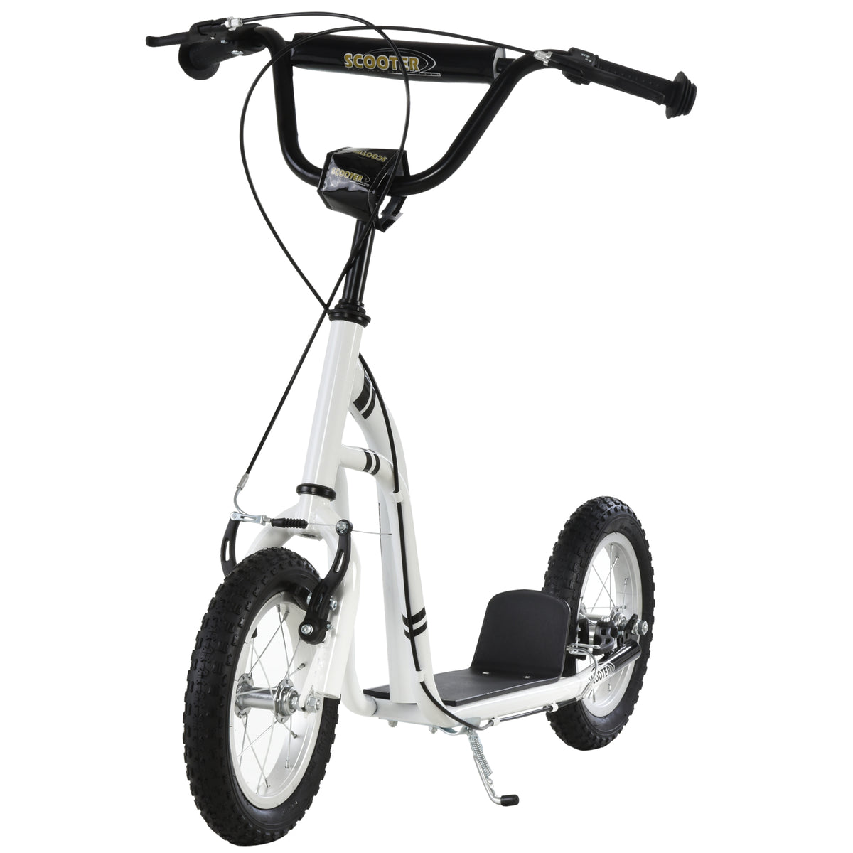 Trottinette pour enfants avec double frein et grandes roues gonflables