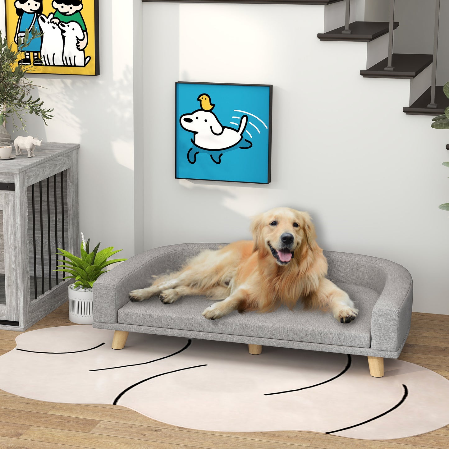 Canapé pour chien grande taille housse lavable