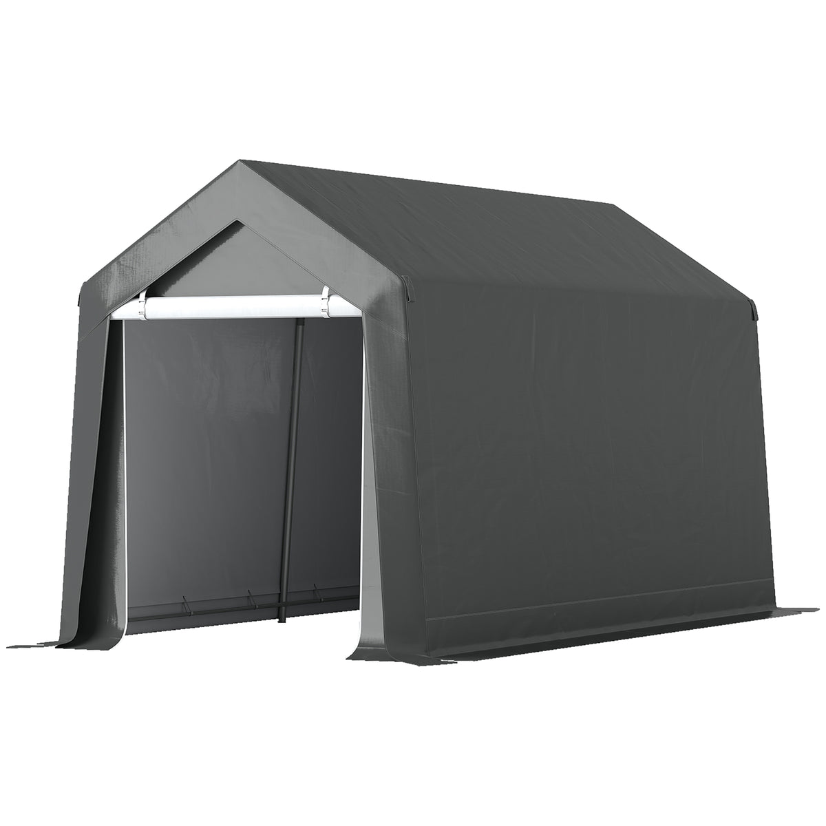 Abri de rangement portable 7x12 pi — Gris foncé