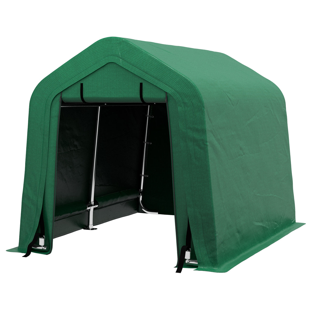 Abri automobile 8' x 6' avec portes latérales et porte roulante