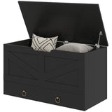 Coffre de rangement 80 cm avec charnières de sécurité