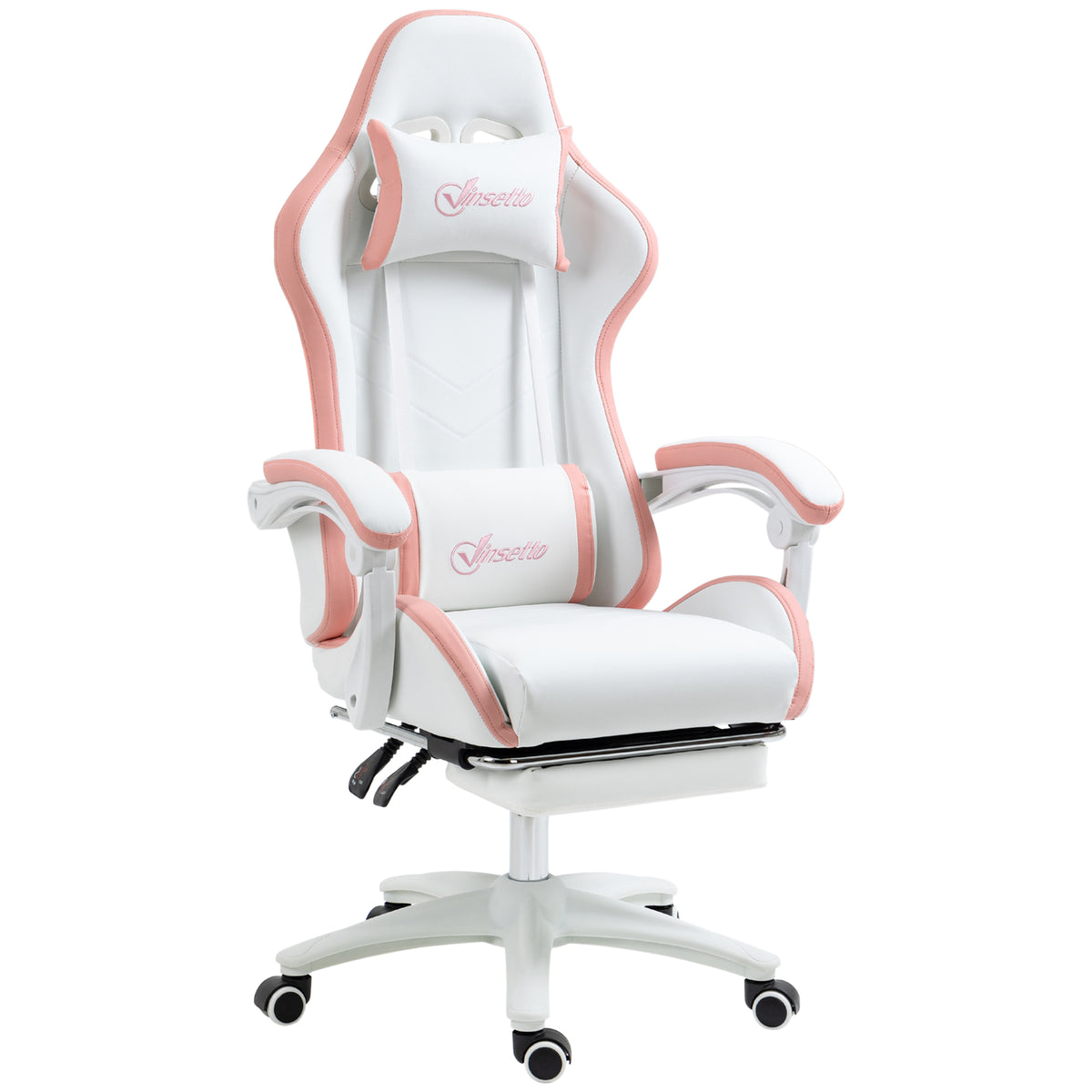 Chaise de gaming ergonomique en similicuir avec repose-pieds