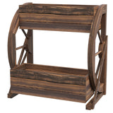 Jardinière surélevée deux étages en bois — chariot