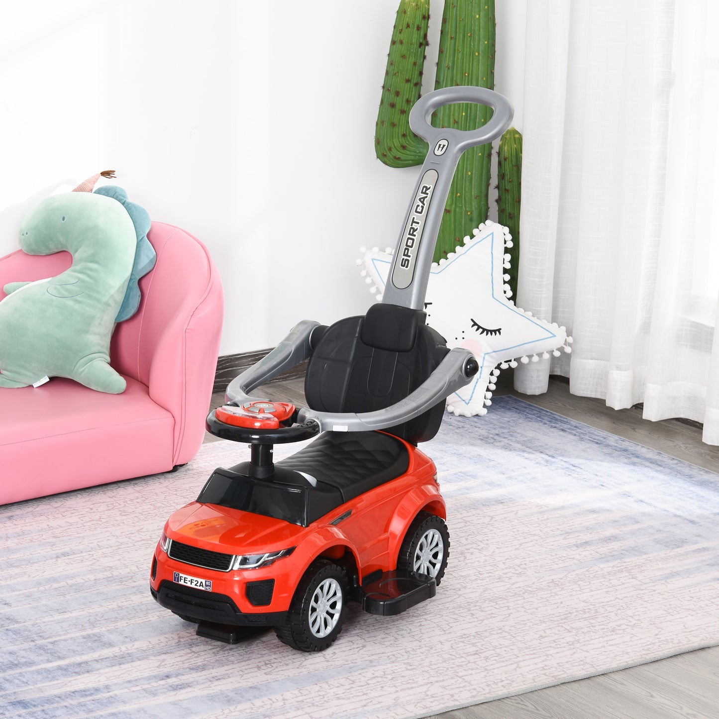 Voiture porteur pousseur 3 en 1 pour tout-petits