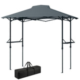 Gazebo de barbecue escamotable UPF 50+ avec 2 tablettes