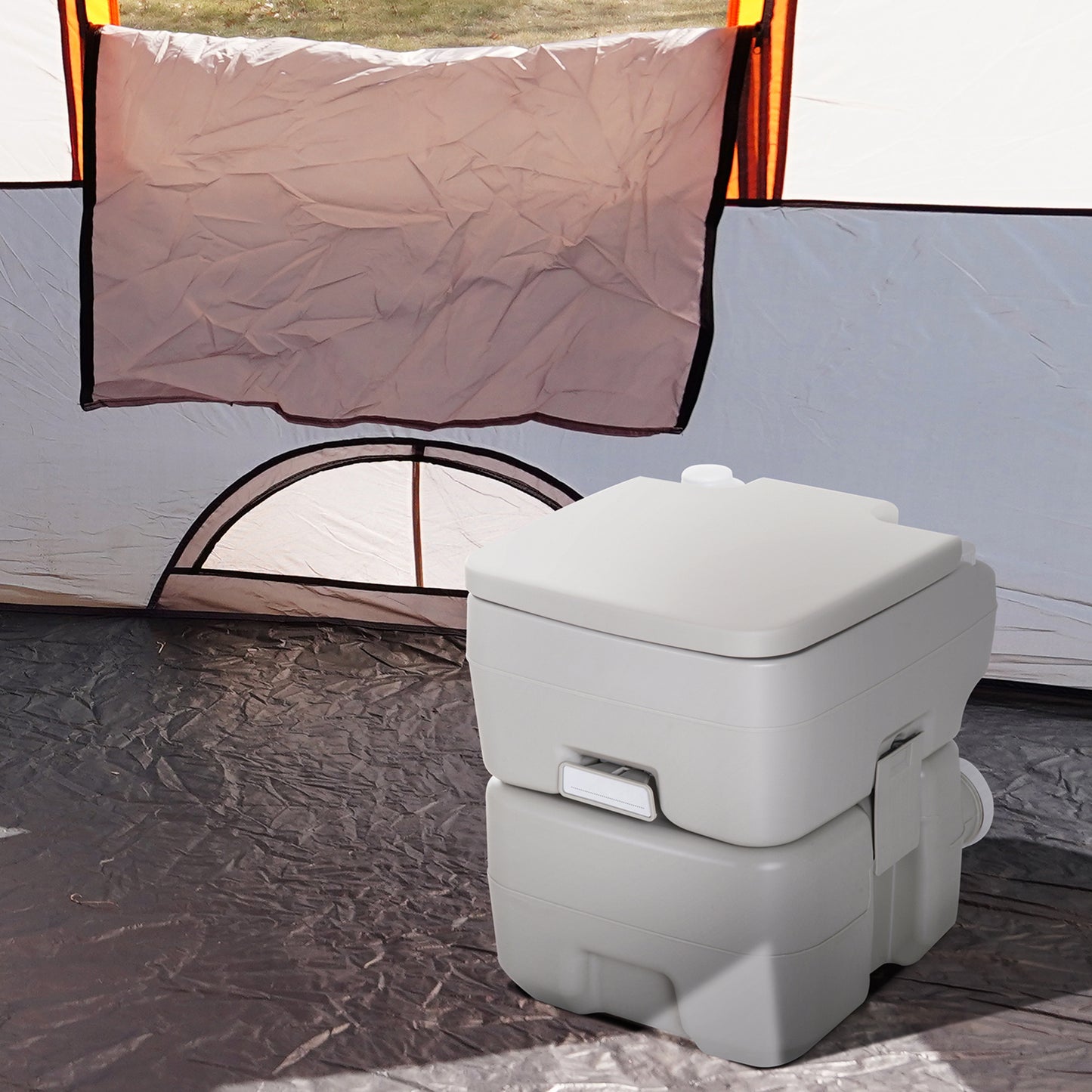 Toilette portable de camping avec chasse d'eau 20 L
