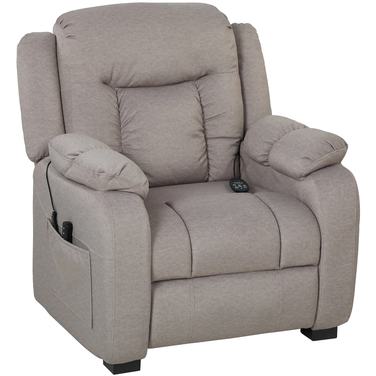 Fauteuil inclinable de massage motorisé en velours