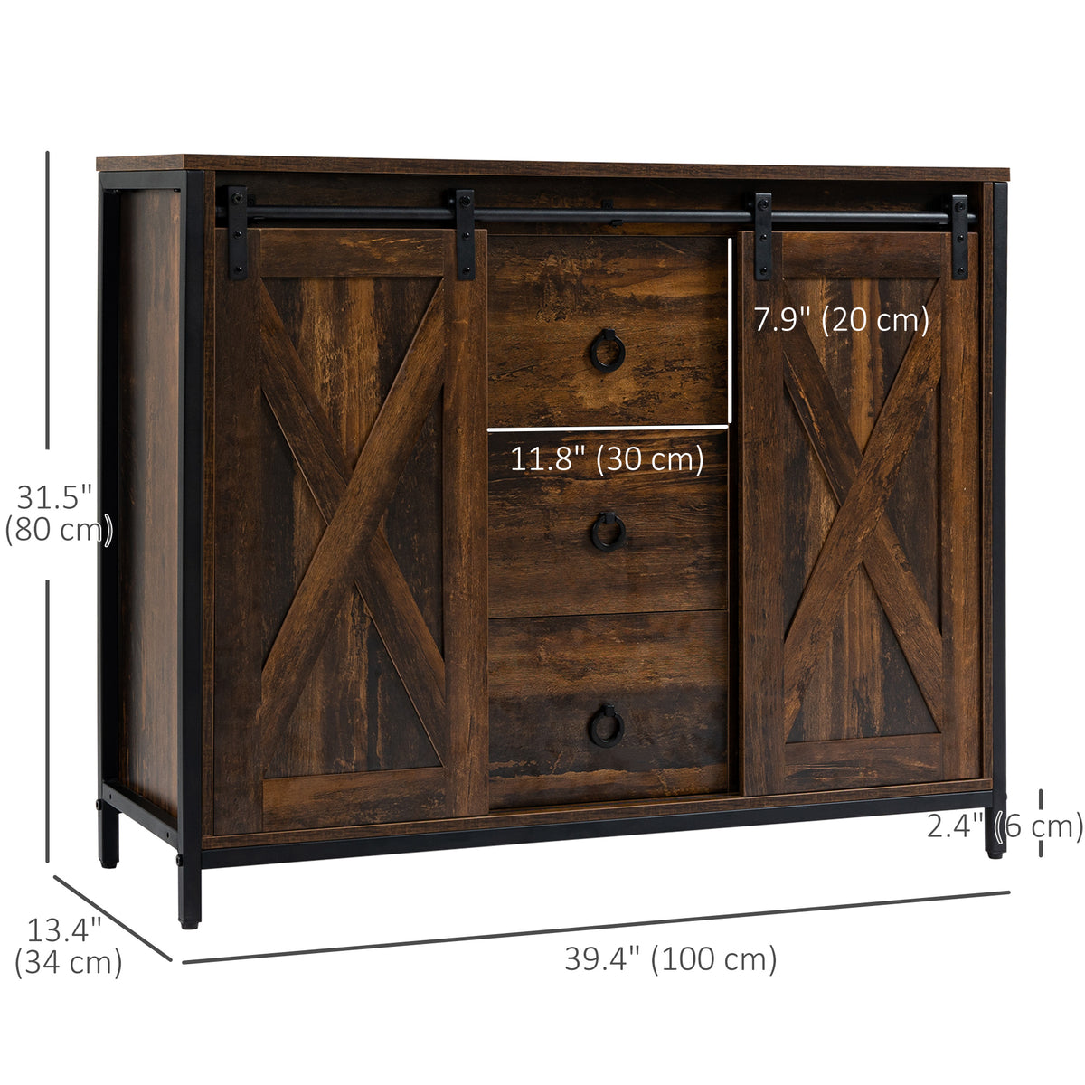 Buffet de cuisine industriel style rustique