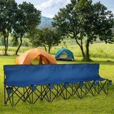 Chaise pliante 6 places avec porte-gobelets et étui
