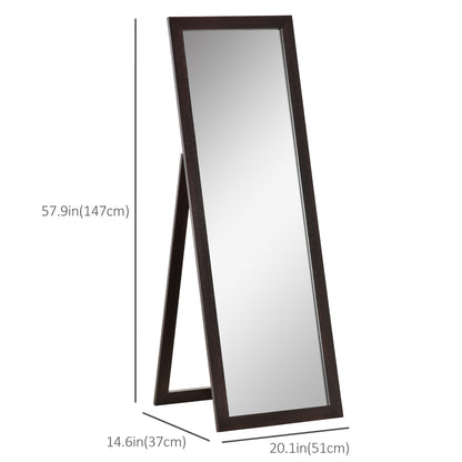 Miroir pleine longueur rectangulaire 147 x 51 cm avec cadre