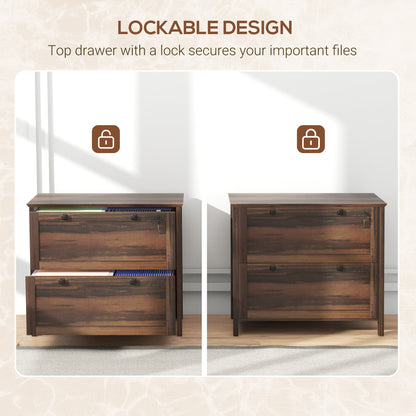 Classeur 2 tiroirs verrouillable avec barre ajustable