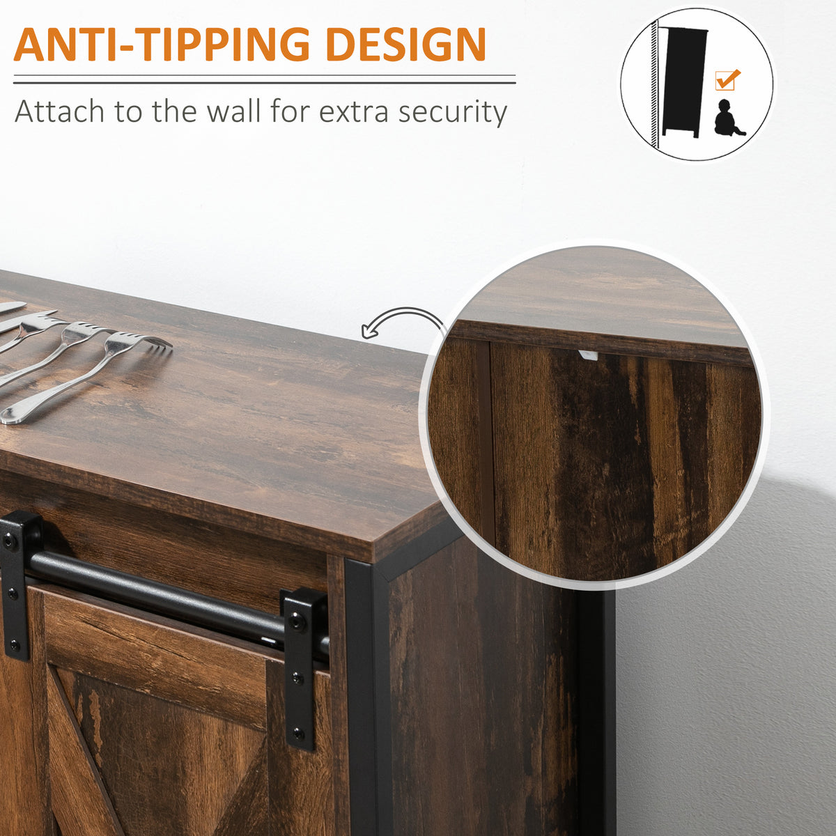 Buffet de cuisine industriel style rustique
