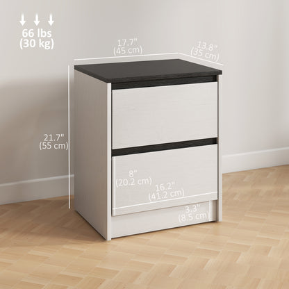 Tables de chevet modernes à tiroirs — Lot de 2