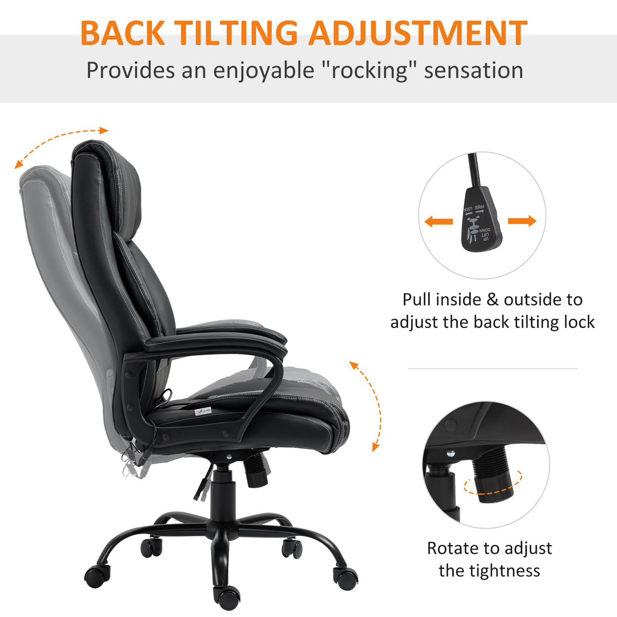 Chaise de bureau ergonomique de direction massante