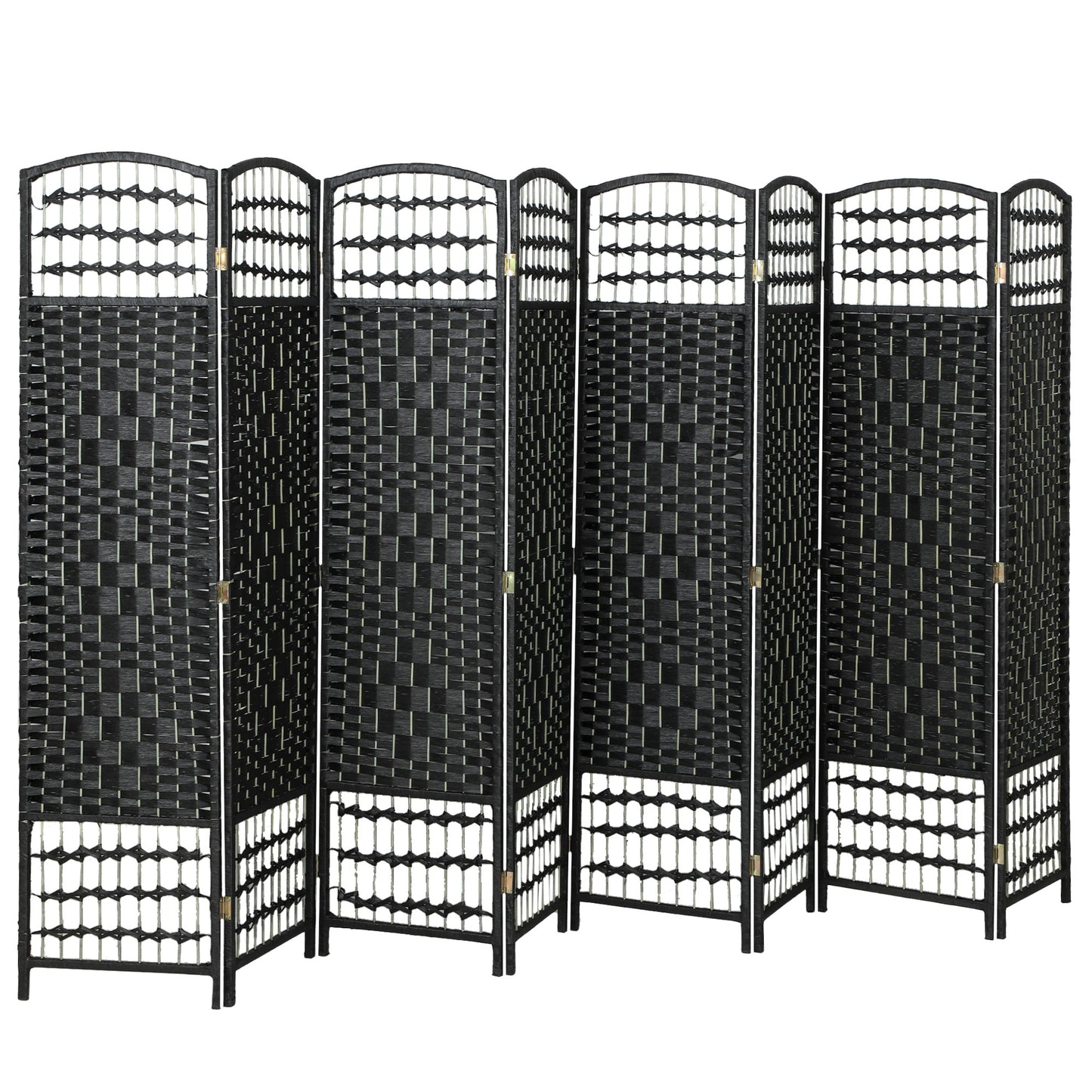 Paravent pliant 6 panneaux fibres tressées