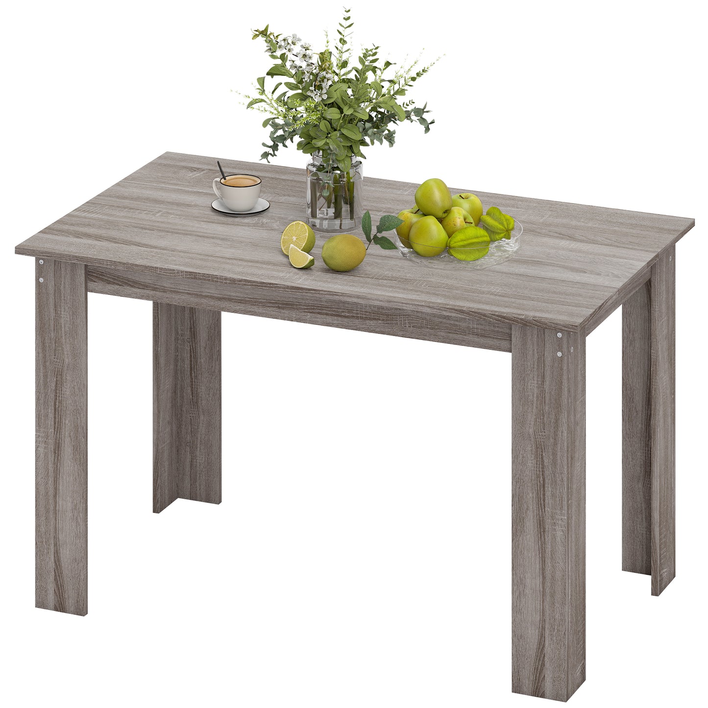 Table à manger 119 cm bois ingénierie 4-6 personnes