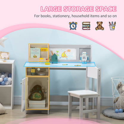 Ensemble bureau et chaise pour enfants avec tableau — Lot de 2