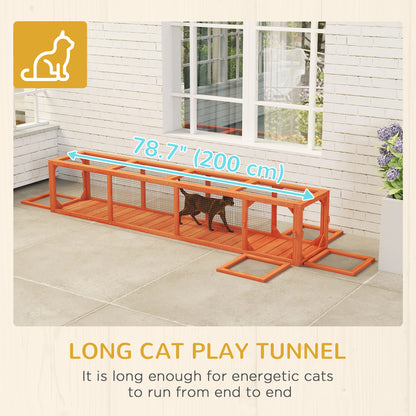 Tunnel pour chat extensible 200cm forme L extérieur