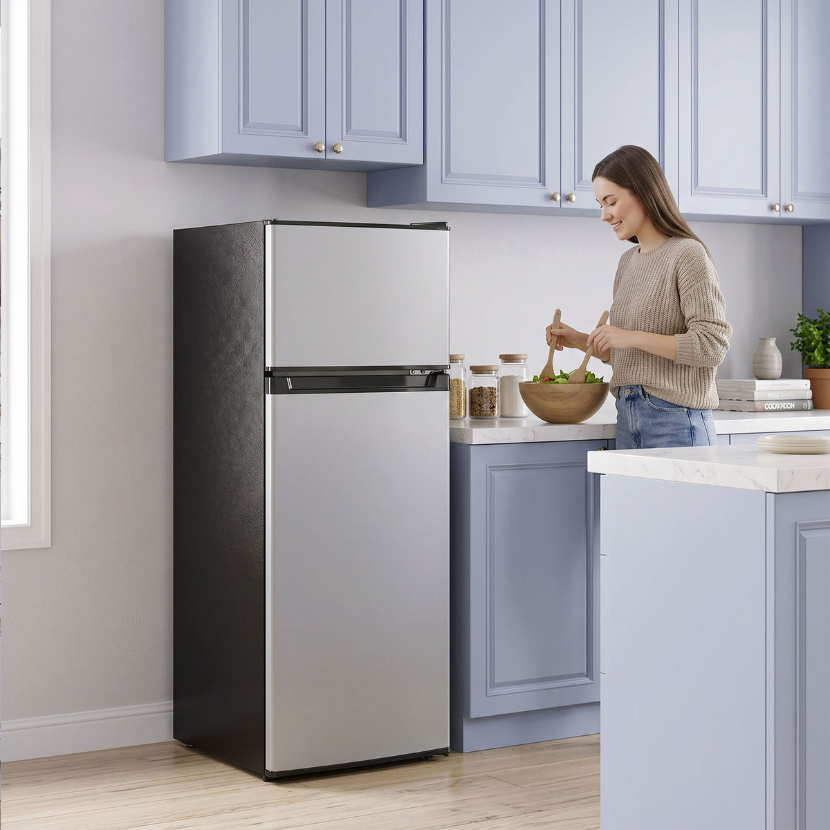 Mini-réfrigérateur compact avec congélateur double zone 218 L