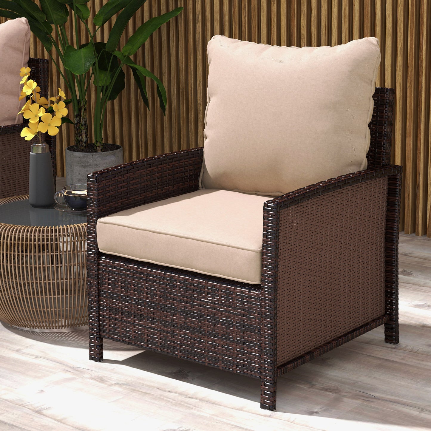 Coussins chaise patio 4 pièces avec dossier