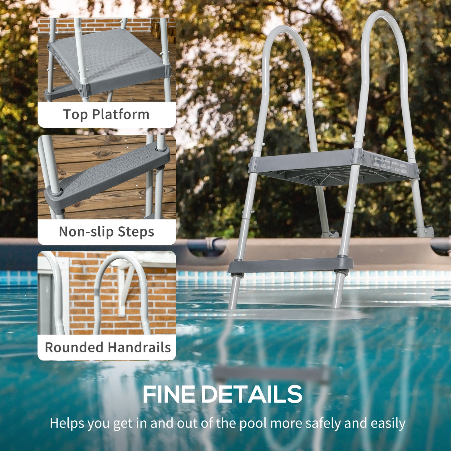 Échelle de piscine hors-terre 122 cm hauteur