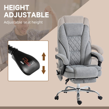 Chaise bureau massage inclinable avec repose-pieds ajustable