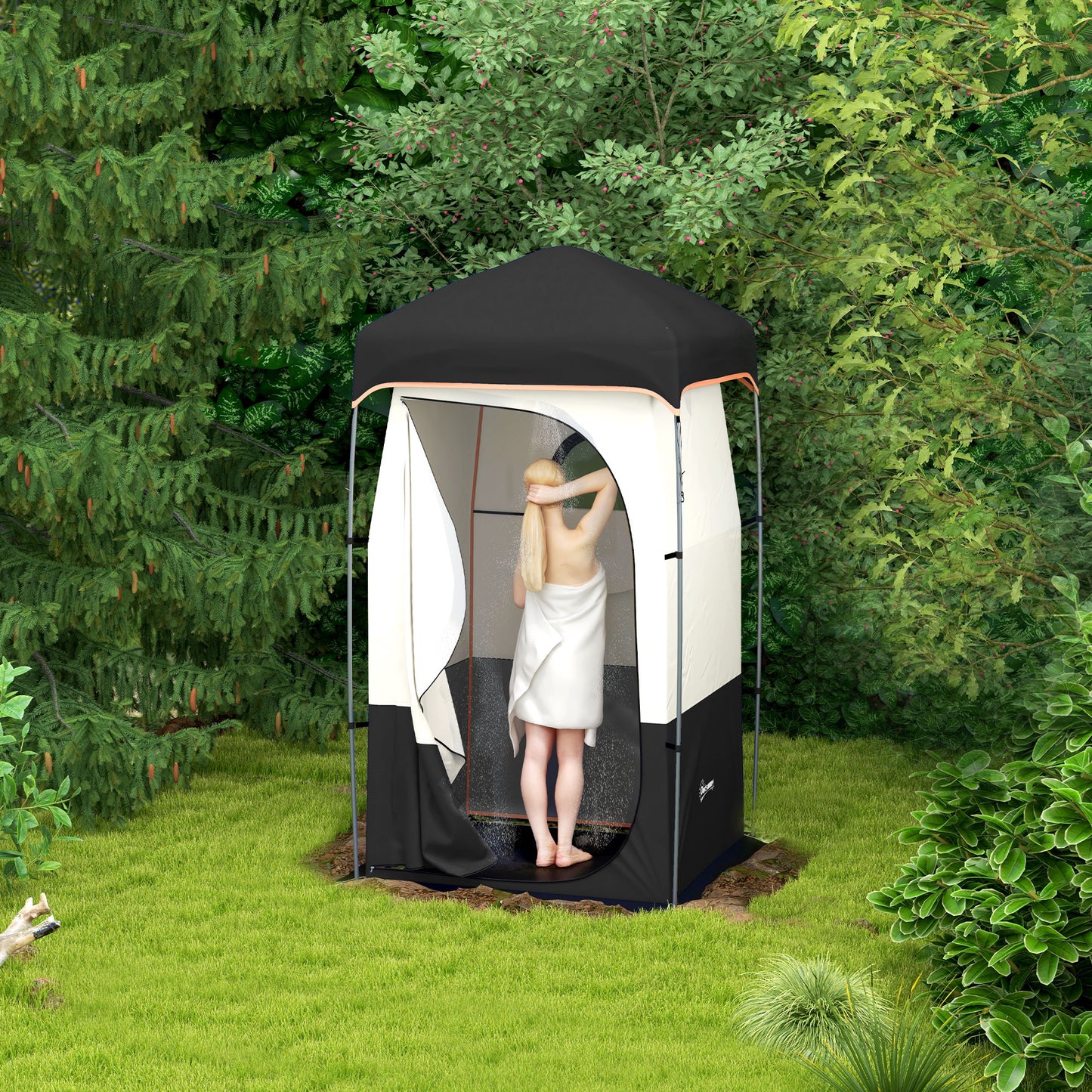 Tente de douche camping avec sac solaire portable