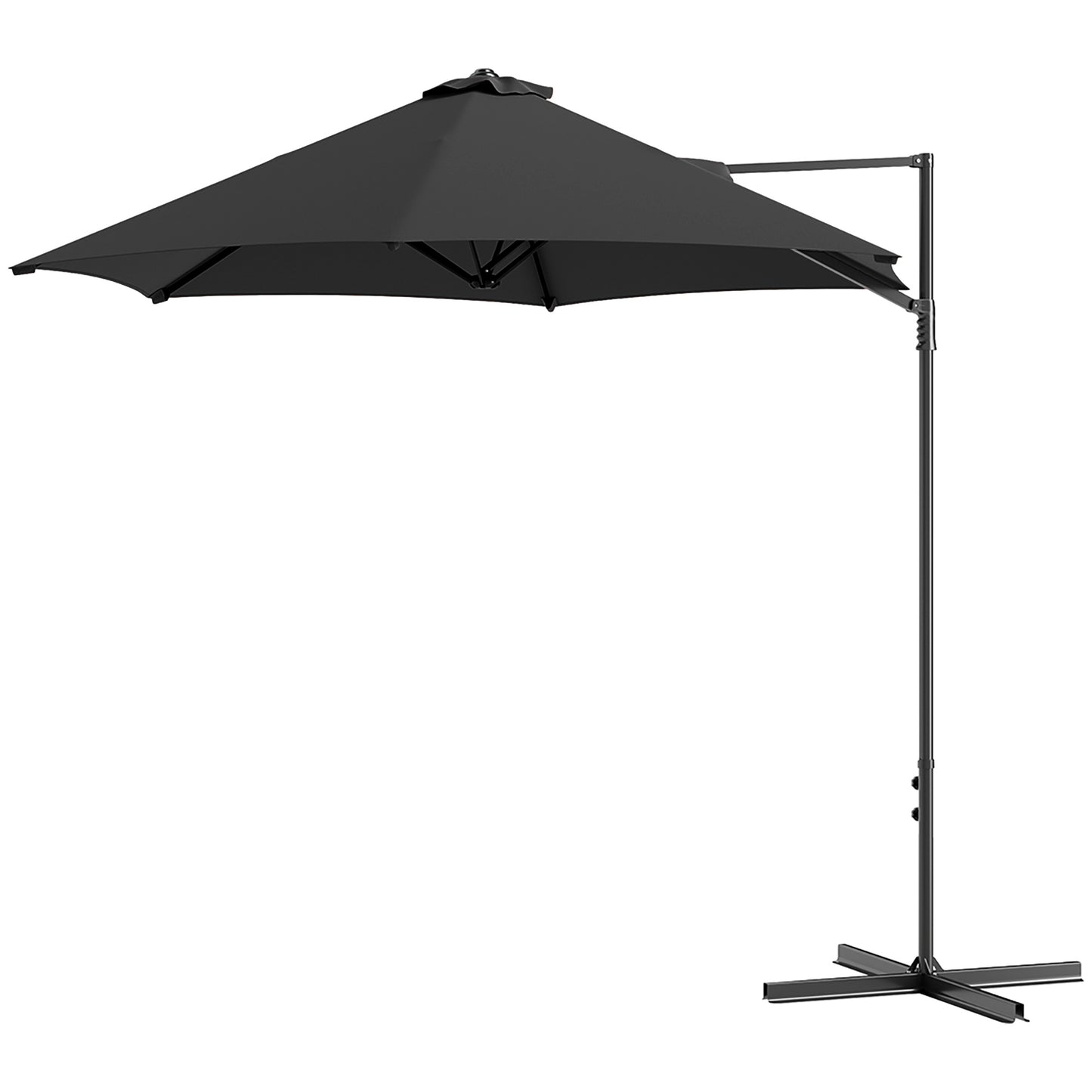 Parasol déporté cantilever 8,5 pieds avec base