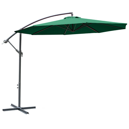 Parasol déporté patio 10 pieds cantilever avec base croisée