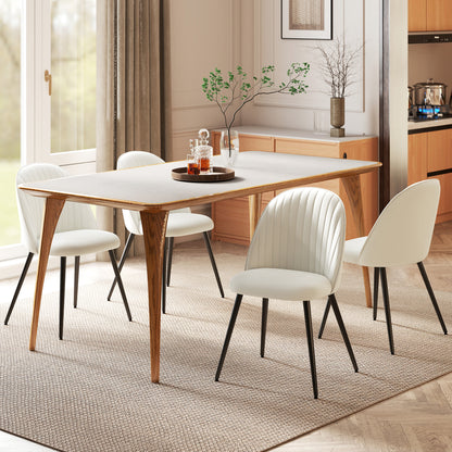 Ensemble 4 chaises de salle à manger velours