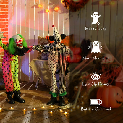 Décoration Halloween clown animé empilable yeux LED
