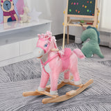 Cheval à bascule en peluche avec sons réalistes