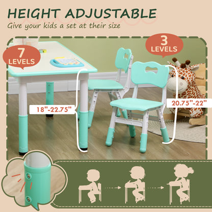 Ensemble table et chaises pour enfants ajustable — Lot de 5