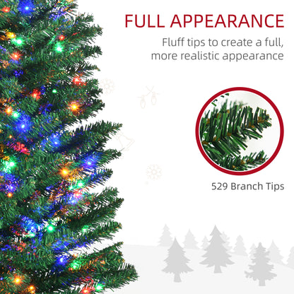 Sapin artificiel mince 6 pi avec lumières LED